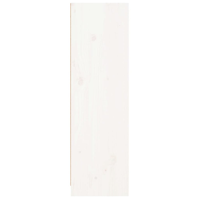 Libreria Bianca 70x33x110 cm in Legno Massello di Pino 836142