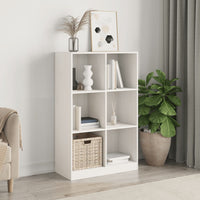 Libreria Bianca 70x33x110 cm in Legno Massello di Pino 836142