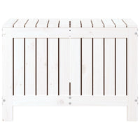 Contenitore Giardino Bianco 76x42,5x54cm Legno Massello di Pino