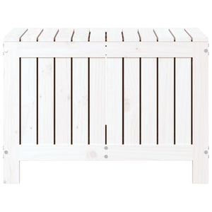 Contenitore Giardino Bianco 76x42,5x54cm Legno Massello di Pino