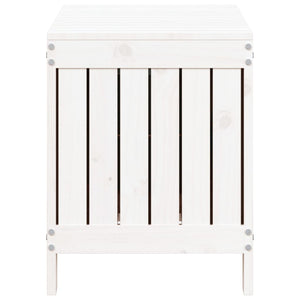 Contenitore Giardino-Cassapanche da esterno Bianco 76x42,5x54cm Legno Massello di Pino