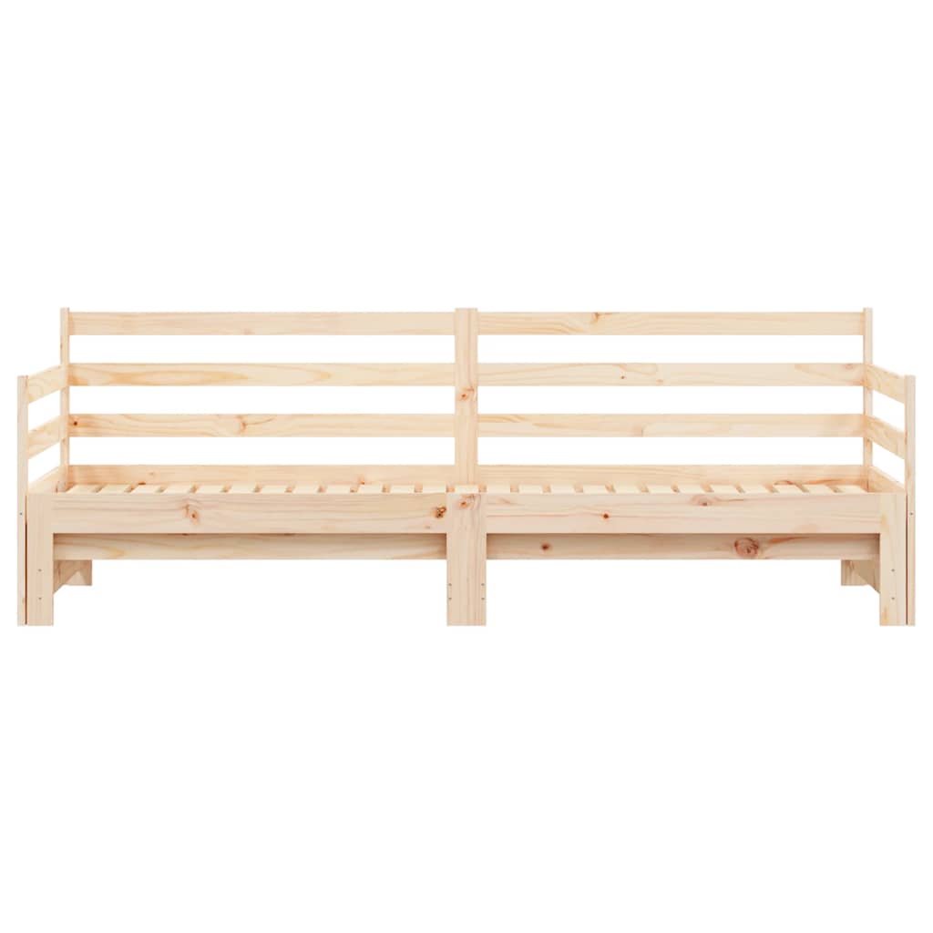 Divano Letto con Letto Estraibile 90x200cm Legno Massello Pino