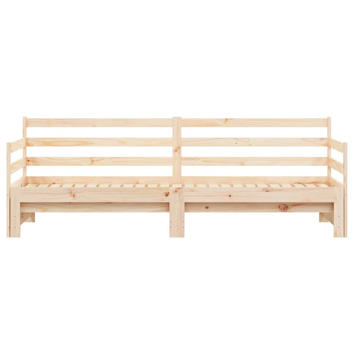 Divano Letto con Letto Estraibile 90x200cm Legno Massello Pino