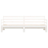 Divano Letto con Letto Estraibile Bianco 90x200cm Massello Pino 836148