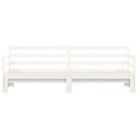 Divano Letto con Letto Estraibile Bianco 90x190cm Massello Pino 836154