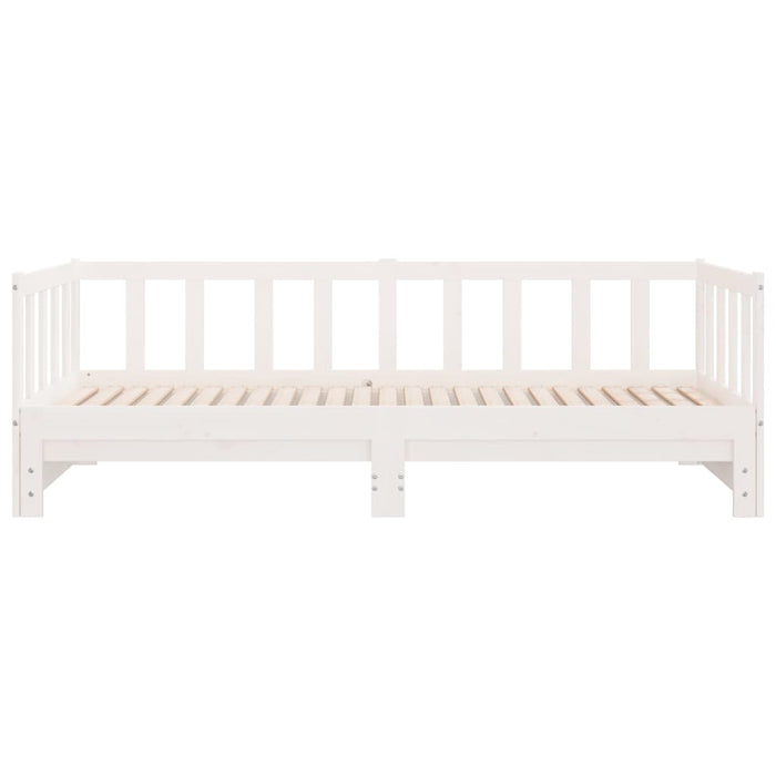 Divano Letto con Letto Estraibile-Sofa Letto-Daybed Bianco 80x200cm Massello Pino 357693