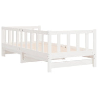 Divano Letto con Letto Estraibile Bianco 90x190cm Massello Pino 836163