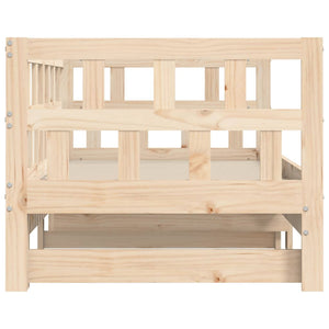 Divano Letto con Letto Estraibile 90x190 cm Legno Massello Pino 836210