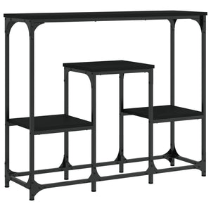 Tavolino Consolle Nero 89,5x28x76 cm in Legno Multistrato 833383