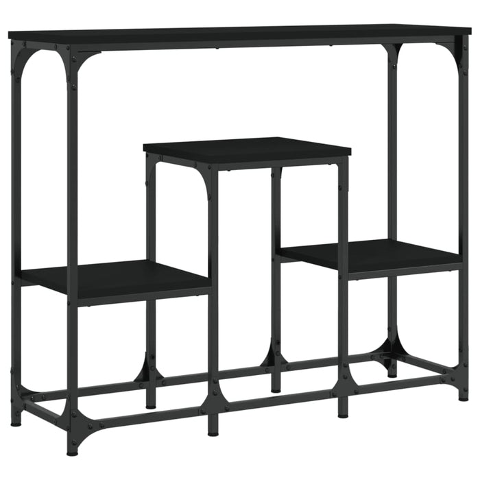Tavolino Consolle Nero 89,5x28x76 cm in Legno Multistrato 833383