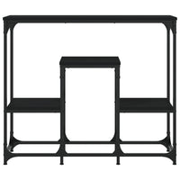 Tavolino Consolle Nero 89,5x28x76 cm in Legno Multistrato 833383