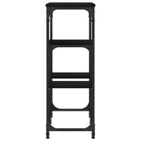 Tavolino Consolle Nero 89,5x28x76 cm in Legno Multistrato 833383