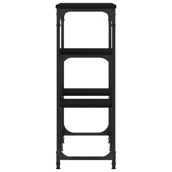 Tavolino Consolle Nero 89,5x28x76 cm in Legno Multistrato 833383