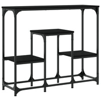 Tavolino Consolle Nero 89,5x28x76 cm in Legno Multistrato 833383