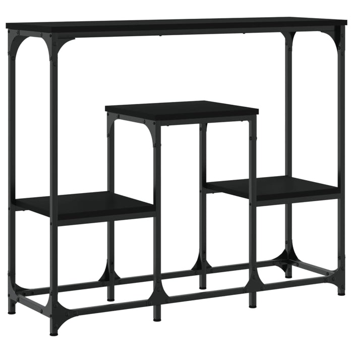 Tavolino Consolle Nero 89,5x28x76 cm in Legno Multistrato 833383