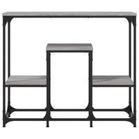 Tavolo Consolle Grigio Sonoma 89,5x28x76cm in Legno Multistrato 833386