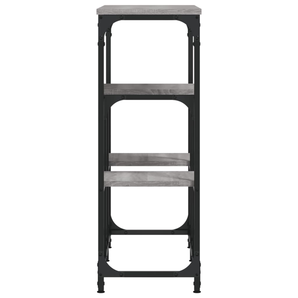 Tavolo Consolle Grigio Sonoma 89,5x28x76cm in Legno Multistrato 833386