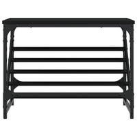 Scarpiera Nera 60x30x45 cm in Legno Multistrato 833413