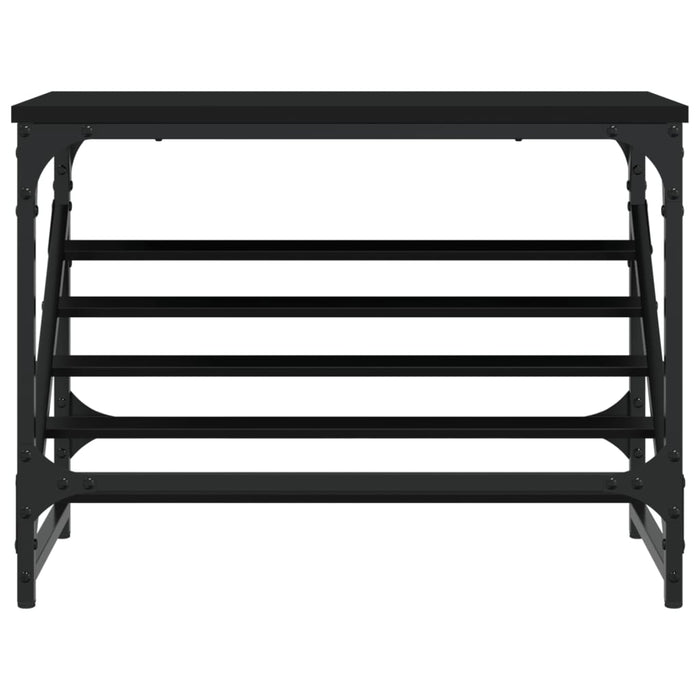 Scarpiera Nera 60x30x45 cm in Legno Multistrato 833413