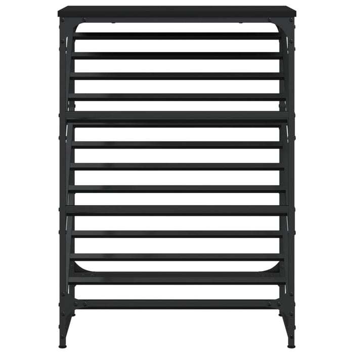 Scarpiera Nera 60x30x85 cm in Legno Multistrato 833423