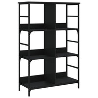 Libreria Nera 78,5x33x117,5 cm in Legno Multistrato 835249