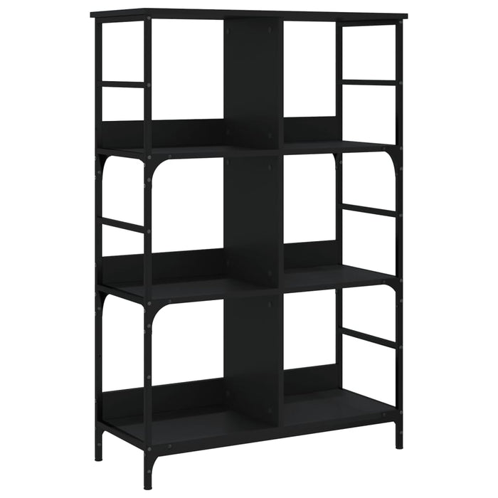 Libreria Nera 78,5x33x117,5 cm in Legno Multistrato 835249