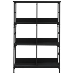 Libreria Nera 78,5x33x117,5 cm in Legno Multistrato 835249
