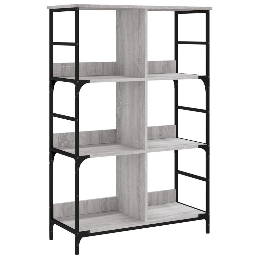 Libreria Grigio Sonoma 78,5x33x117,5 cm in Legno Multistrato 835252