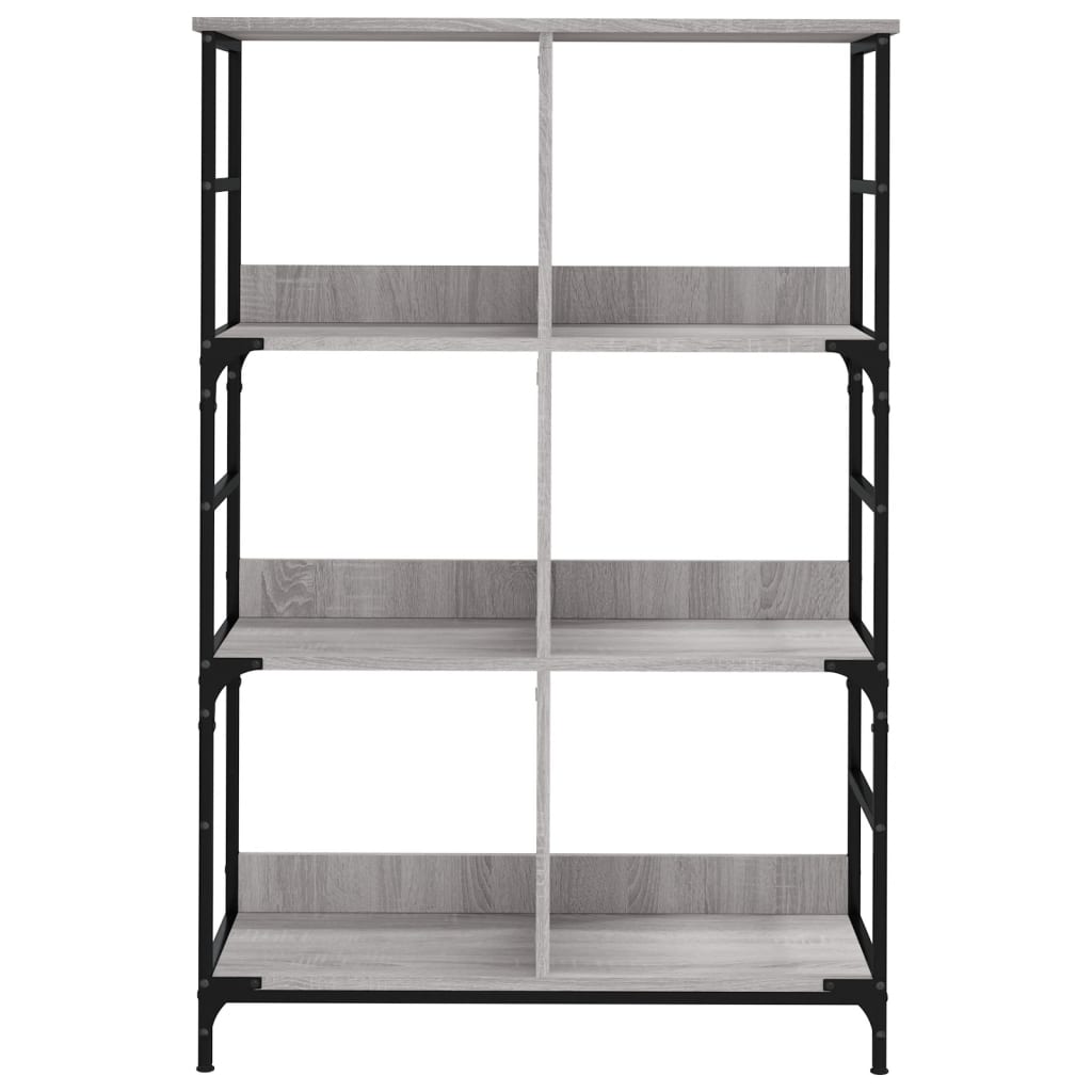 Libreria Grigio Sonoma 78,5x33x117,5 cm in Legno Multistrato 835252