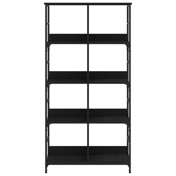 Libreria Nera 78,5x33x153 cm in Legno Multistrato 835254
