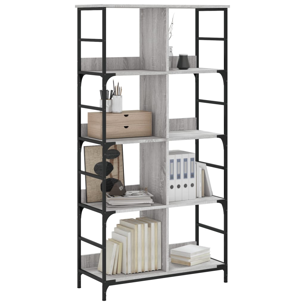 Libreria Grigio Sonoma 78,5x33x153 cm in Legno Multistrato 835257