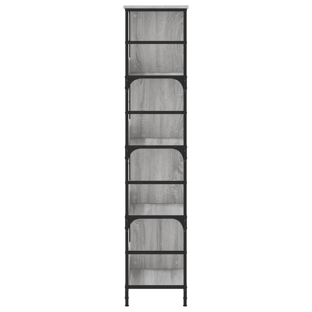 Libreria Grigio Sonoma 78,5x33x153 cm in Legno Multistrato 835257
