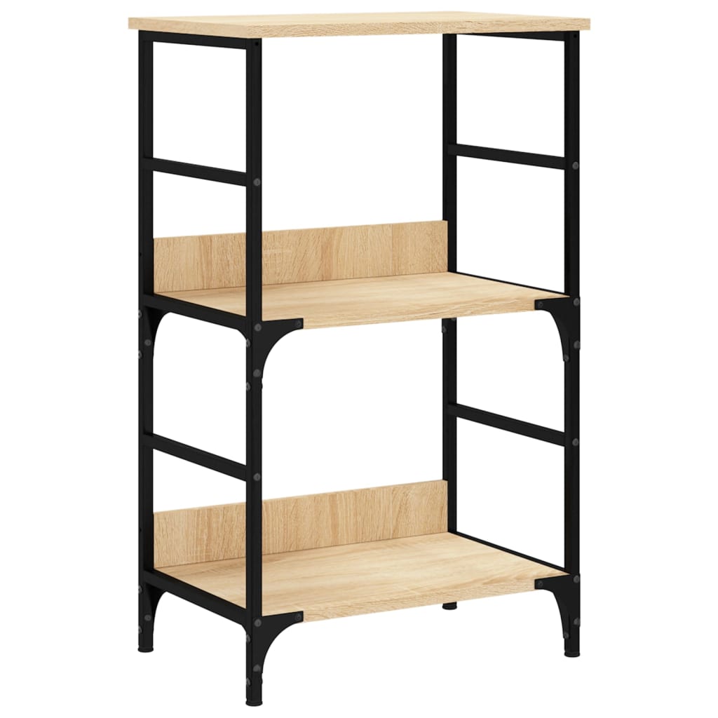 Libreria-Scaffale per Libri-Mobile di Stoccaggio Rovere Sonoma 50x33x82 cm in Legno Multistrato