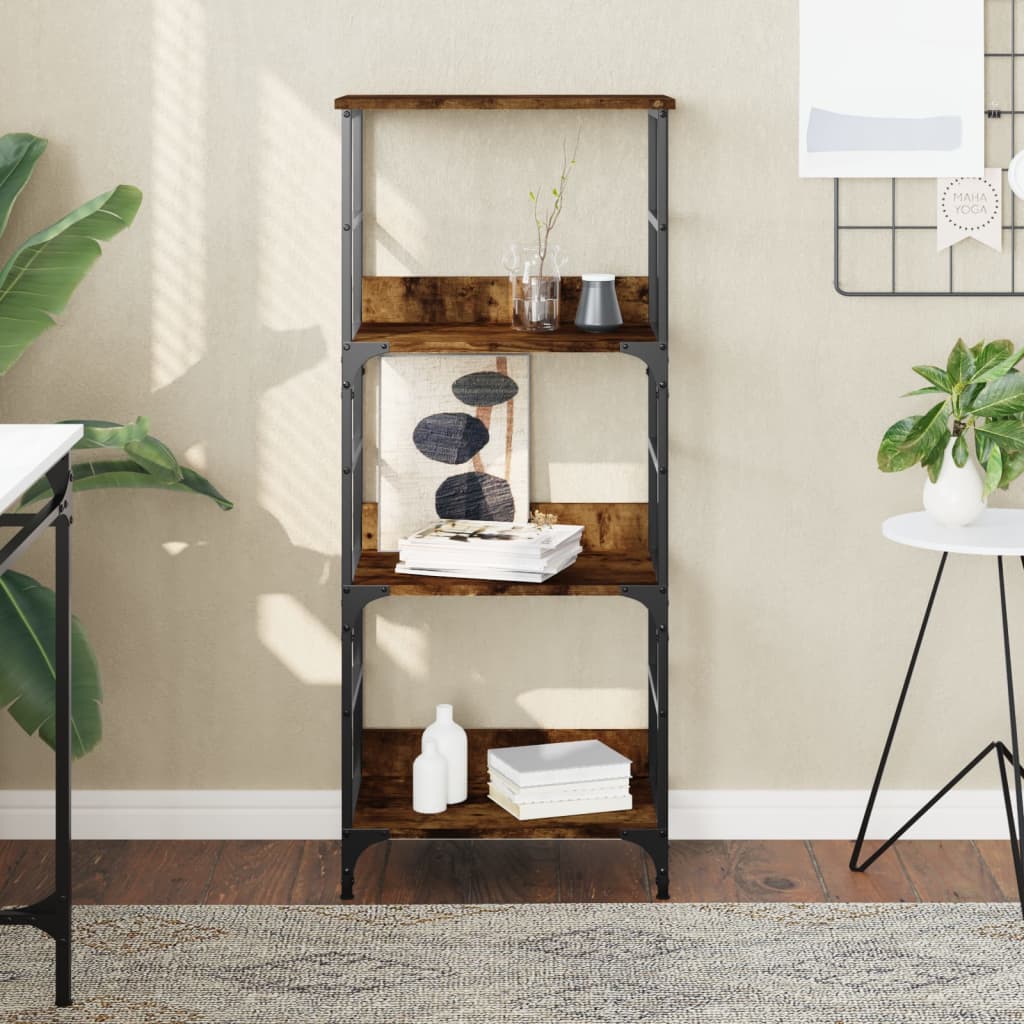 Libreria Rovere Fumo 50x33x117,5 cm in Legno Multistrato 835271