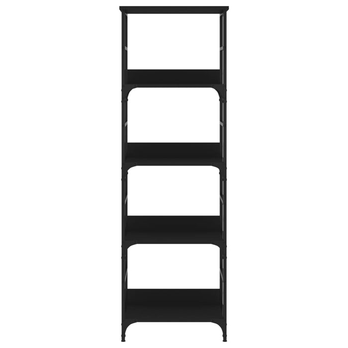 Libreria Nera 50x33x153 cm in Legno Multistrato 835274