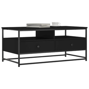Tavolino da Salotto Nero 100x51x45 cm in Legno Multistrato 835284