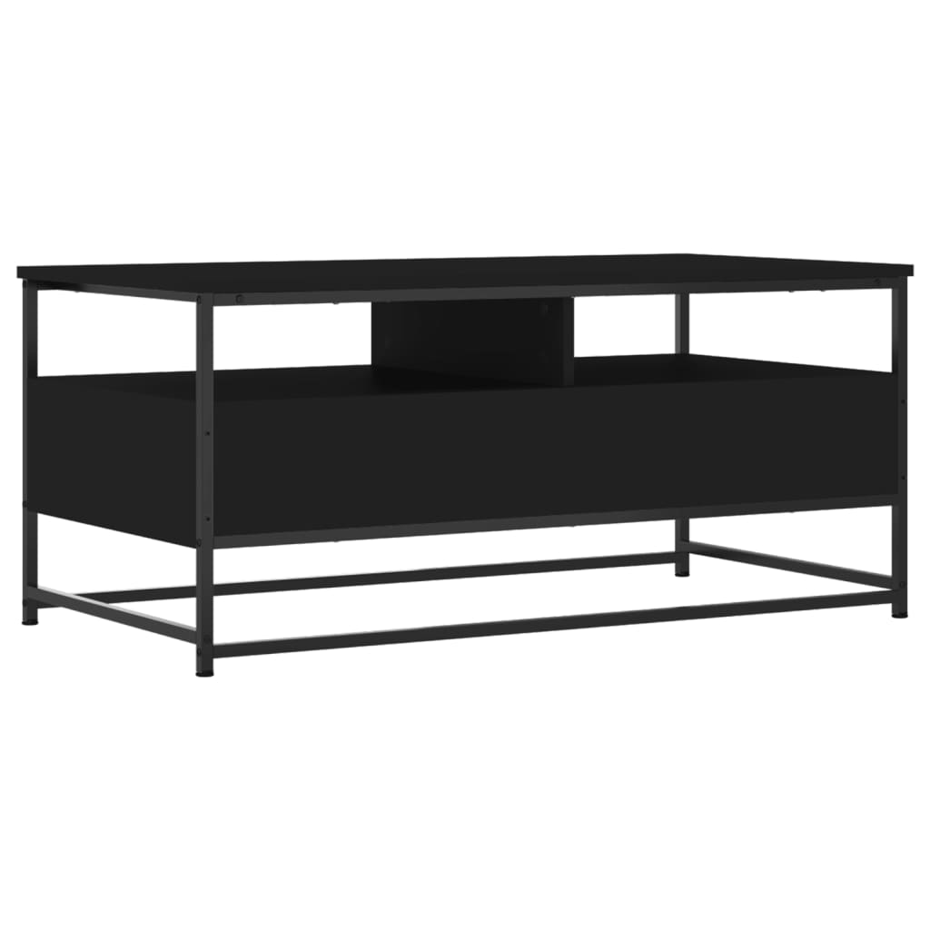 Tavolino da Salotto Nero 100x51x45 cm in Legno Multistrato 835284