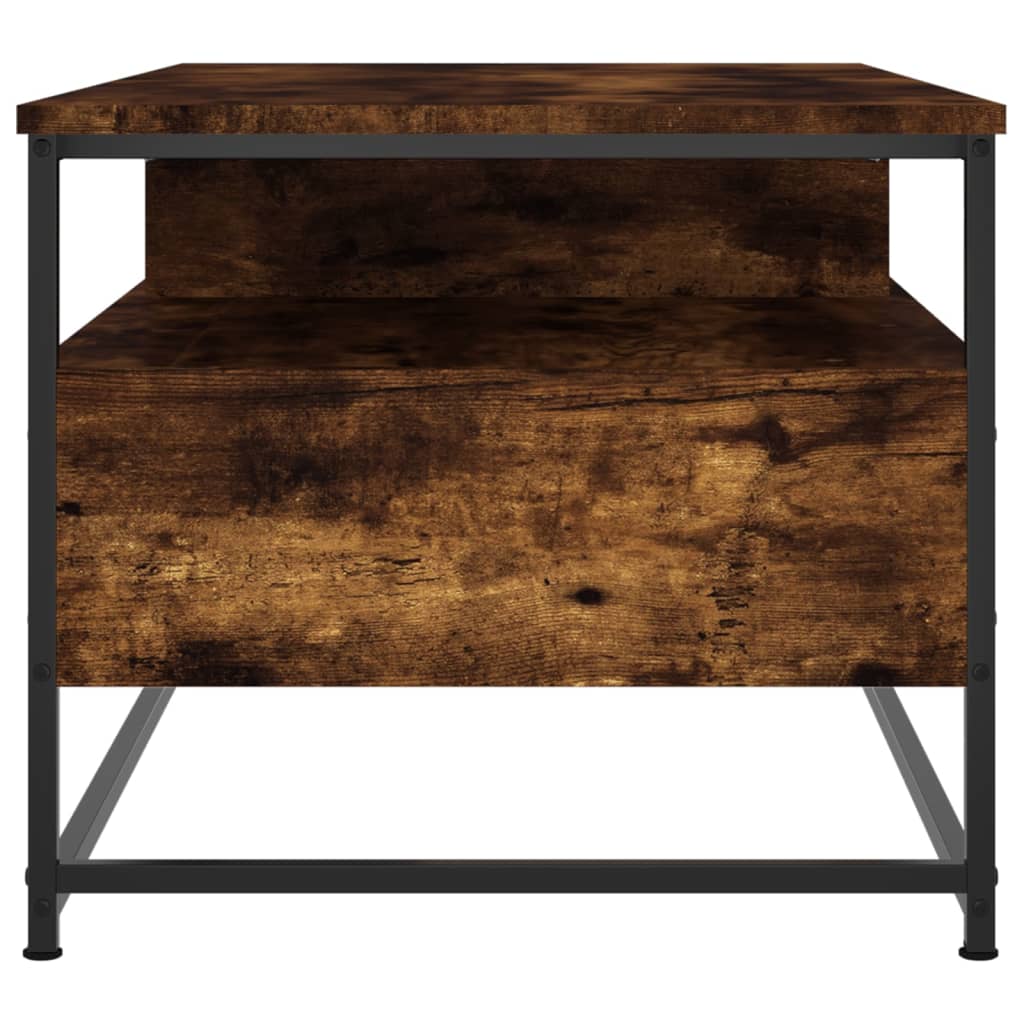 Tavolino da Salotto-Tavolino da soggiorno-Tavolo Rovere Fumo 100x51x45 cm Legno Multistrato 852202