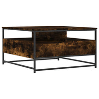 Tavolino da Salotto Rovere Fumo 80x80x45 cm Legno Multistrato 835291