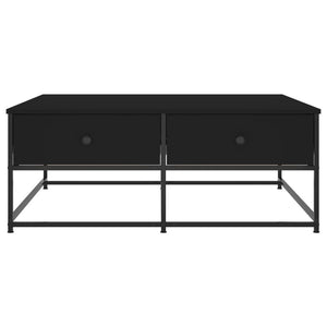 Tavolino da Salotto Nero 100x99x40 cm in Legno Multistrato 835294