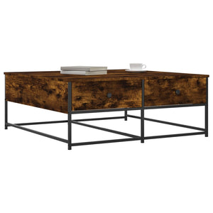 Tavolino da Salotto Rovere Fumo 100x99x40 cm Legno Multistrato 835296