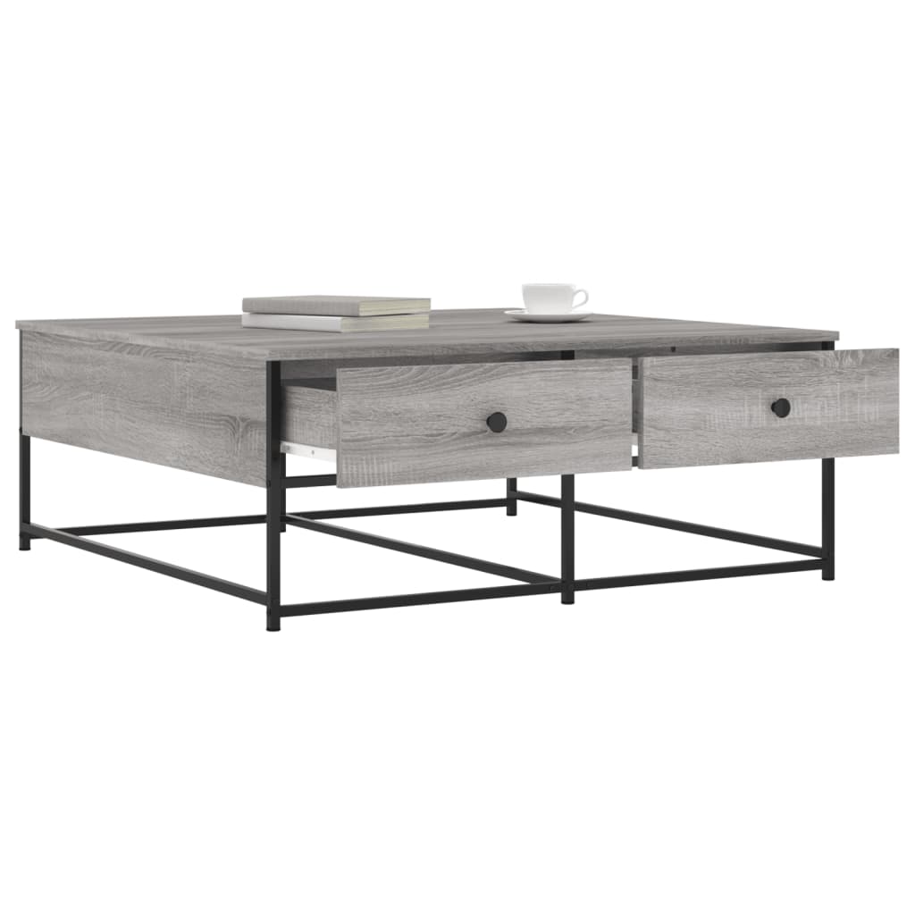 Tavolino da Salotto Grigio Sonoma 100x99x40cm Legno Multistrato 835297