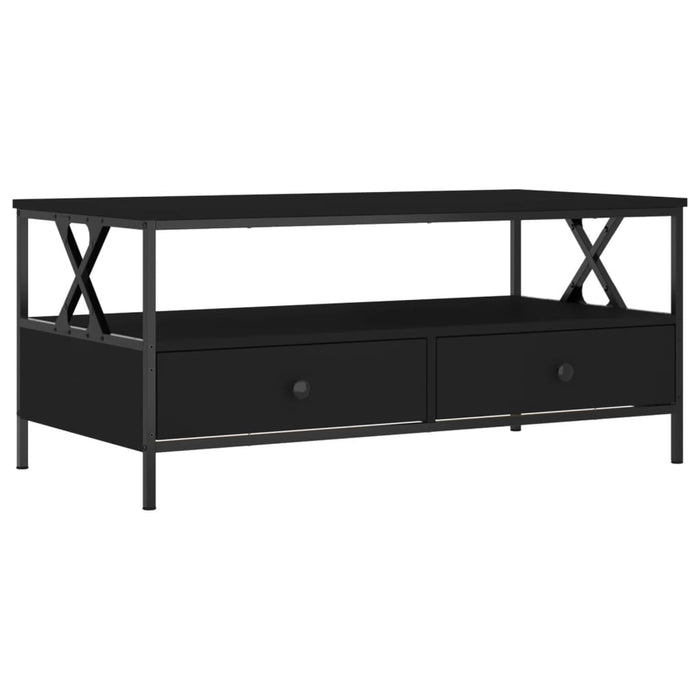 Tavolino da Salotto Nero 100x51x45 cm in Legno Multistrato 835299