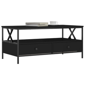Tavolino da Salotto Nero 100x51x45 cm in Legno Multistrato 835299