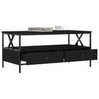 Tavolino da Salotto Nero 100x51x45 cm in Legno Multistrato 835299