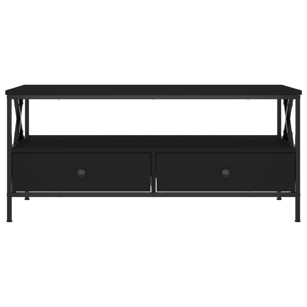 Tavolino da Salotto Nero 100x51x45 cm in Legno Multistrato 835299