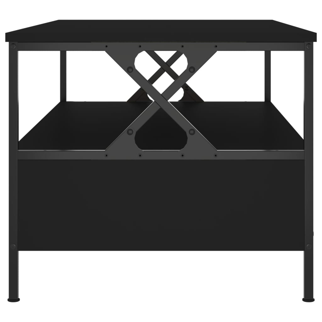 Tavolino da Salotto Nero 100x51x45 cm in Legno Multistrato 835299