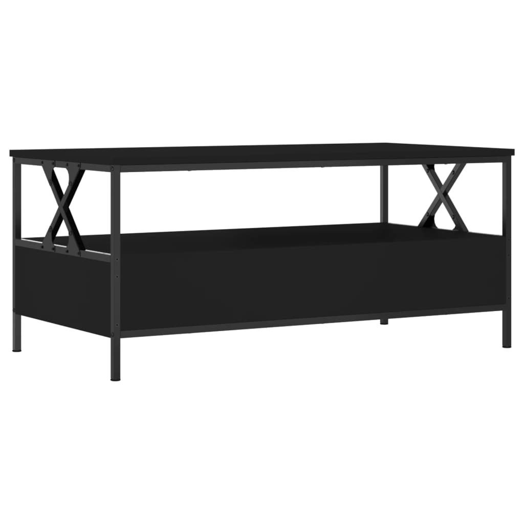 Tavolino da Salotto Nero 100x51x45 cm in Legno Multistrato 835299
