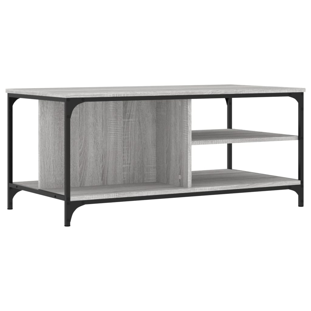 vidaXL Tavolino da Salotto grigio sonoma 100x50x45cm Legno Multistrato
