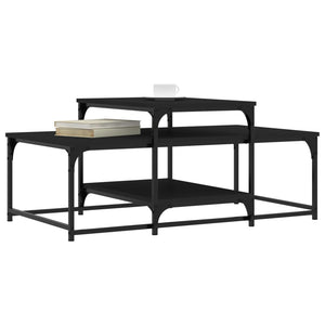 Tavolino da Salotto-Tavolino da soggiorno-Tavolo Nero 102x60x45 cm in Legno Multistrato